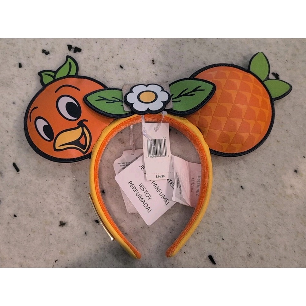 Disney Loungefly 2025 Epcot Flower & Garden Scented Orange Bird Ears Headband